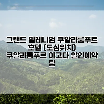 그랜드 밀레니엄 쿠알라룸푸르 호텔 (도심위치) 쿠알라룸푸르 아고다 할인예약 팁