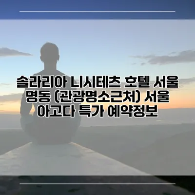 솔라리아 니시테츠 호텔 서울 명동 (관광명소근처) 서울 아고다 특가 예약정보