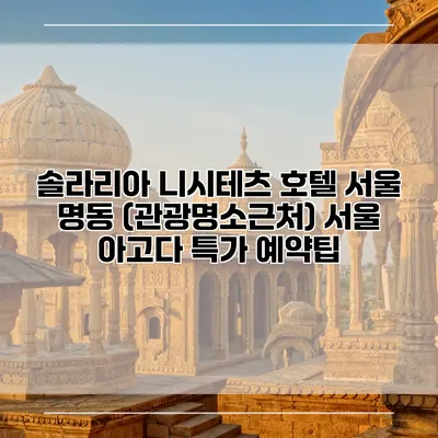 솔라리아 니시테츠 호텔 서울 명동 (관광명소근처) 서울 아고다 특가 예약팁