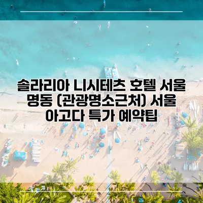 솔라리아 니시테츠 호텔 서울 명동 (관광명소근처) 서울 아고다 특가 예약팁