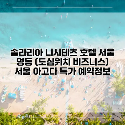 솔라리아 니시테츠 호텔 서울 명동 (도심위치 비즈니스) 서울 아고다 특가 예약정보