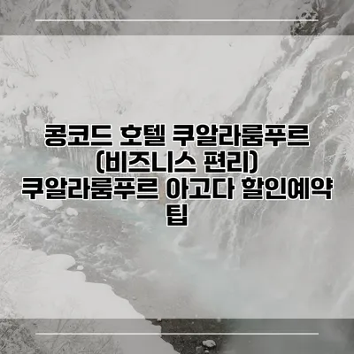 콩코드 호텔 쿠알라룸푸르 (비즈니스 편리) 쿠알라룸푸르 아고다 할인예약 팁