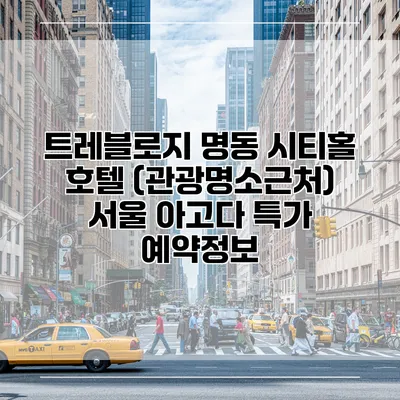트레블로지 명동 시티홀 호텔 (관광명소근처) 서울 아고다 특가 예약정보