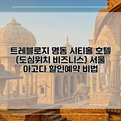 트레블로지 명동 시티홀 호텔 (도심위치 비즈니스) 서울 아고다 할인예약 비법