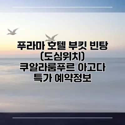 푸라마 호텔 부킷 빈탕 (도심위치) 쿠알라룸푸르 아고다 특가 예약정보