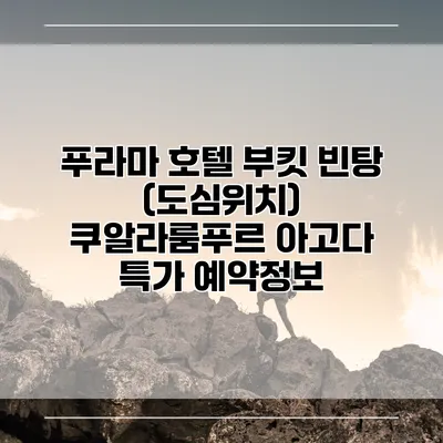 푸라마 호텔 부킷 빈탕 (도심위치) 쿠알라룸푸르 아고다 특가 예약정보