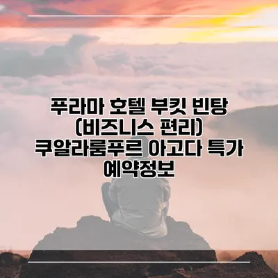 푸라마 호텔 부킷 빈탕 (비즈니스 편리) 쿠알라룸푸르 아고다 특가 예약정보