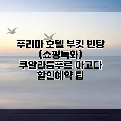 푸라마 호텔 부킷 빈탕 (쇼핑특화) 쿠알라룸푸르 아고다 할인예약 팁