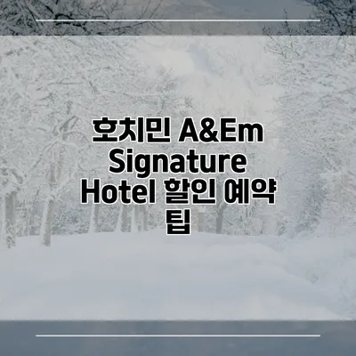 호치민 A&Em Signature Hotel 할인 예약 팁
