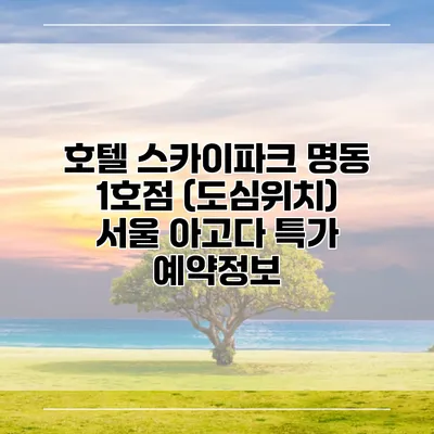 호텔 스카이파크 명동 1호점 (도심위치) 서울 아고다 특가 예약정보