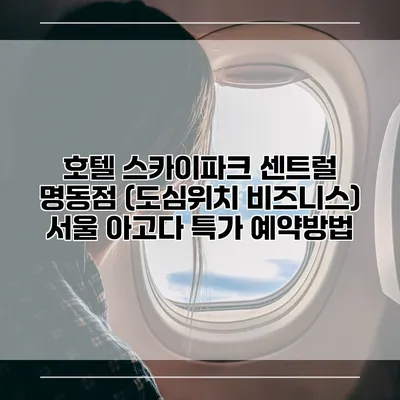 호텔 스카이파크 센트럴 명동점 (도심위치 비즈니스) 서울 아고다 특가 예약방법