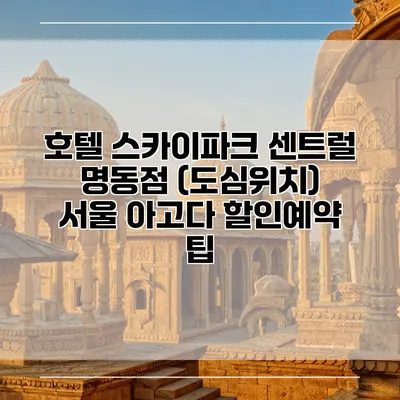 호텔 스카이파크 센트럴 명동점 (도심위치) 서울 아고다 할인예약 팁